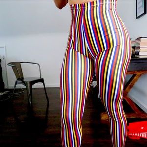 American Apparel Stripped Leggings